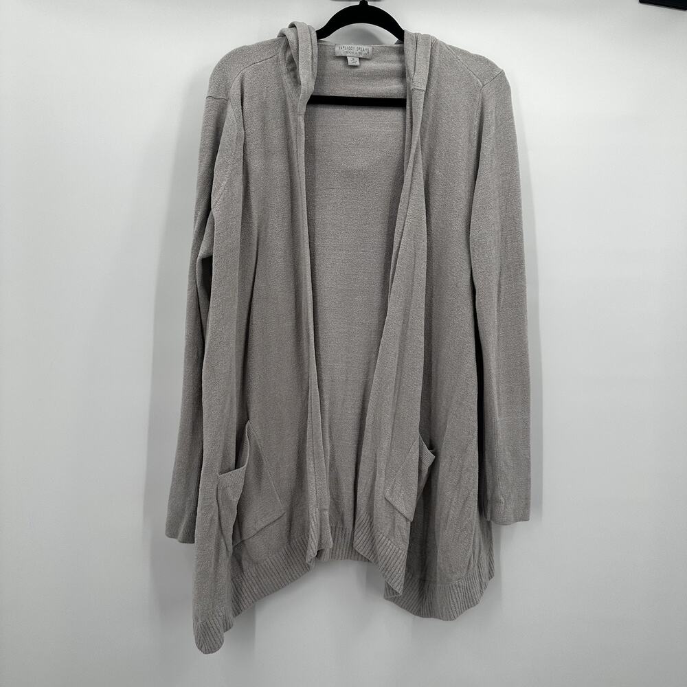 Barefoot Dreams Cardigan Womens Medium Hooded CozyChic Ultra Lite Sweater Knit